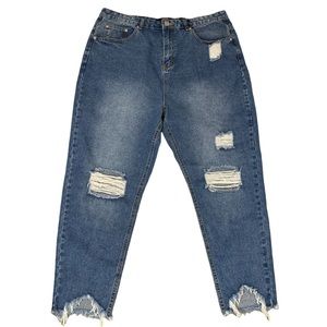 Yours Clothing Distressed Mom Jeans 14